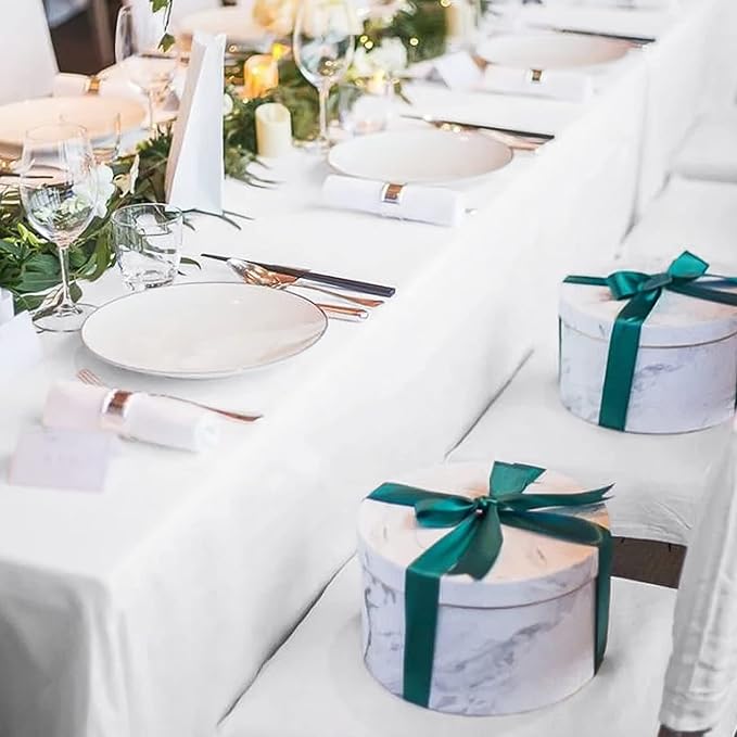 12 Pack White Tablecloths for 8ft Tables-60 x 126 Inch | Polyester Table Cover, Stain and Wrinkle Resistant Washable Fabric Table Cloth, Perfect for Wedding Banquet Parties - Image 6