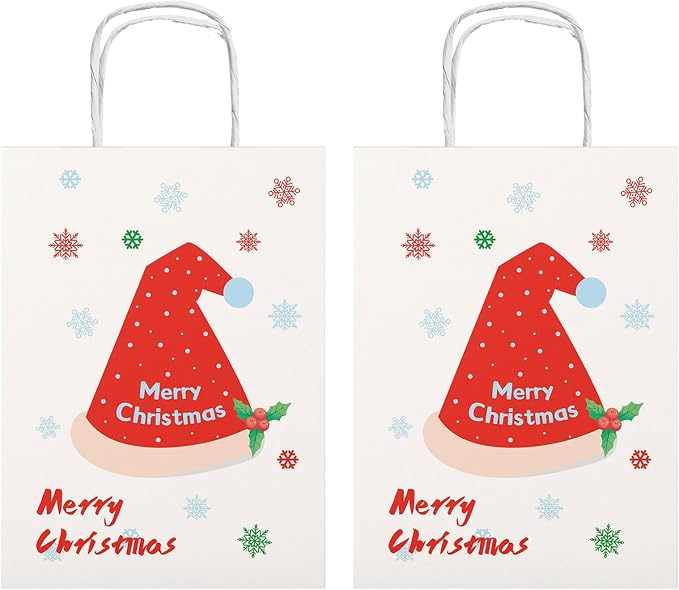 RACETOP 50/100 PCS Custom Kraft Paper Bags with Logo for Small Business, 8x4.5x10.8 Inch Medium Size, Personalized Gift Bags, Brown Shopping Paper bag with Handle Bulk, White Goodie Bag - Image 9