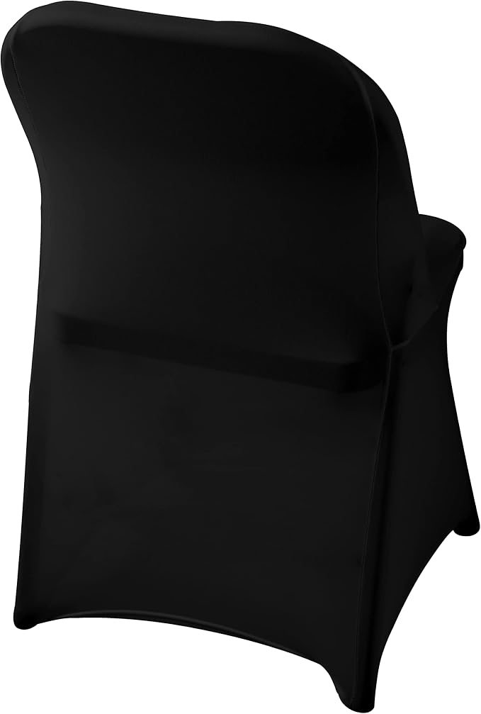 Spandex Chair Cover,12PCS,Living Room Folding Chair Covers,Removable Chair Covers Washable Protector Stretch Chair Cover for Party, Banquet,Wedding Event,Hotel(Black) - Image 5