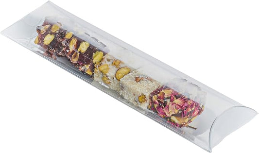 Restaurantware-7 x 2 Inch Wedding Favor Boxes, 100 Pillow Transparent Candy Boxes - For Weddings, Baby Showers, And Birthday Parties, Packages Treats Or Gifts, Clear Plastic Party Favor Container, by Restaurantware