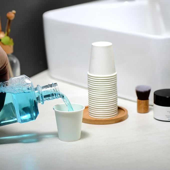 MOUMOULIFE Disposable Paper Coffee Cups 3 oz 1000 Count, Bathroom Cups, Small White Mouthwash Cups, Ideal for Parties, Bathroom Use, Picnics and Travel - Image 5