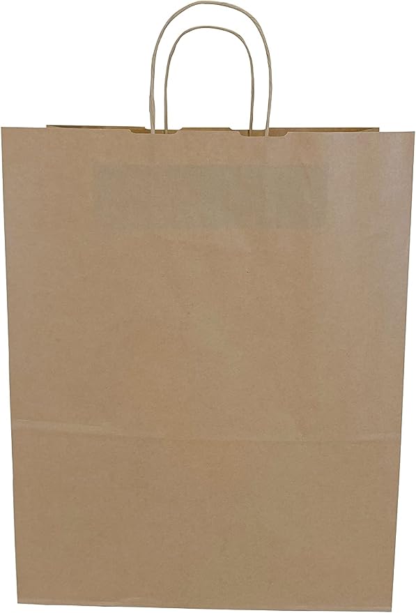 JET PAPER BAGS - 200Pack Kraft Paper Bags with Handles Bulk, 12.5x6.5x15.5 Inch Brown Paper Bags, Kraft Shopping Bags for Small Business Merchandise,Wedding Party Favor Bags (Brown, Pack of 200) - Image 7