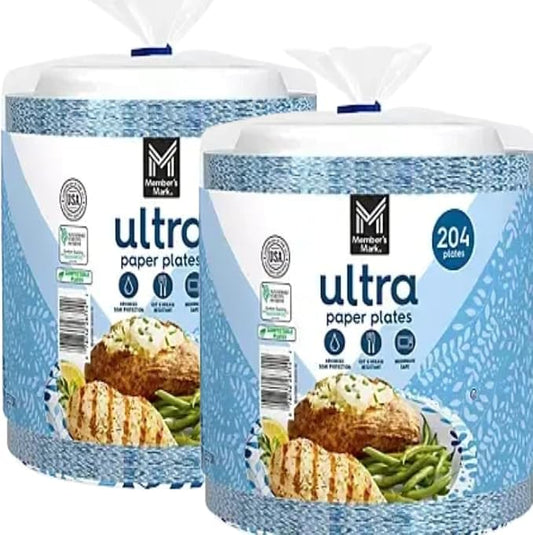 Ultra Dinner Paper Plates, 10 inches, 204 Count (408 Count) by Unknown
