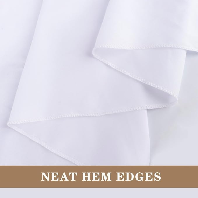 White Round Tablecloth 90 Inch Polyester Table Cover, 1 Pack | High-Opacity Soft Polyester, Wrinkle Free, Spillproof Circle Table Cover for Wedding, Banquet, Buffet, Party, Event - Image 6