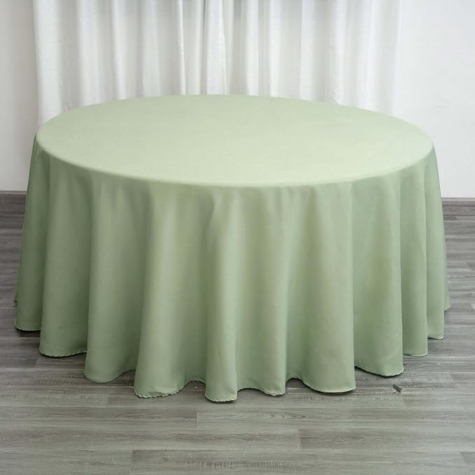 Tableclothsfactory 10PCS | 120" Wholesale Round Tablecloth Polyester Round Table Linens for Wedding Party Banquet Restaurant - Sage Green for Party & Decorations by TABLECLOTHSFACTORY