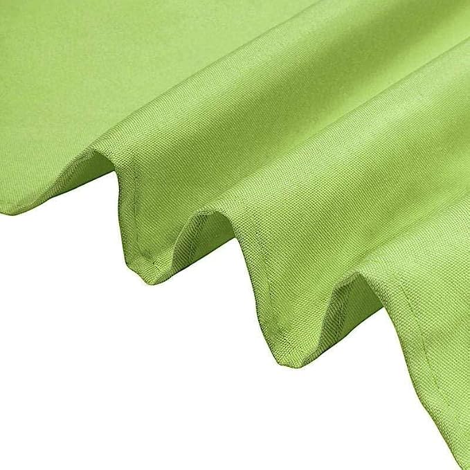 BalsaCircle 6 pcs 120 inch Round Tablecloths Polyester Fabric Table Cover Linens for Wedding Party Reception Banquet Events Kitchen Dining - Apple Green - Image 6
