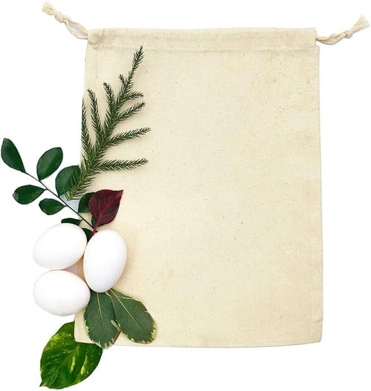 Eco Green Textiles 100% Cotton Reusable Produce Muslin Bags by EcoGreenTextiles