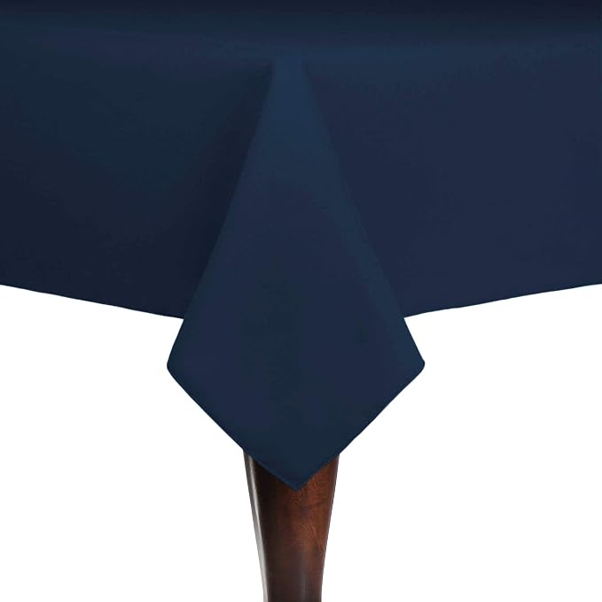 Ultimate Textile 72 x 72-Inch Square Cotton-Feel Tablecloth, Navy by UltimateTextile