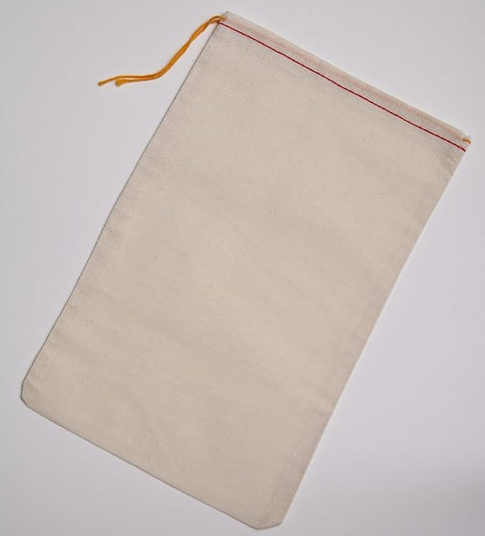 Celestial Gifts Cotton Muslin Drawstring Bags, 10pcs, 8x12, Large Bulk | 100% Cotton, Made in USA, Red Hem & Orange Drawstring, Large Bags For Shoes, Parts, Gifts, Party Favors & DIY Crafts by CelestialGifts
