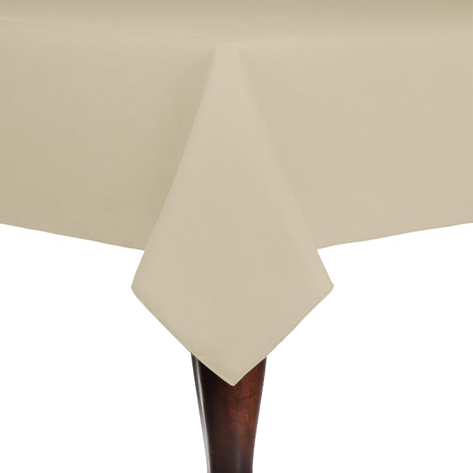 Ultimate Textile 72 x 72-Inch Square Cotton-Feel Tablecloth, Toast, 5 Pack by UltimateTextile