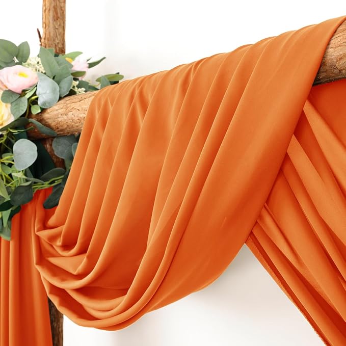 Wedding Arch Draping Fabric 30'' x 18FT Sheer Chiffon Arch Drape Backdrop - Image 2
