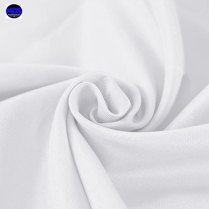 MDS Pack of 5 Rectangle Tablecloth 80 x 84 Inch Polyester Wrinkle Resistant Washable Polyester Table Cloth for Kitchen Dining Buffet Parties, Picnic, Events, Weddings and Restaurants -White - Image 3