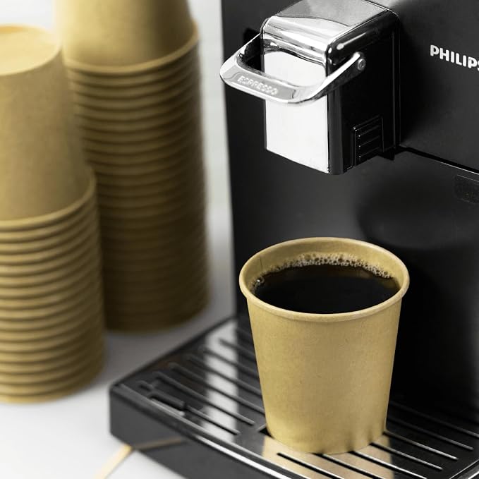 Karat 10 oz Coffee Cups, Disposable Paper Hot Cups Kraft, 90mm, 1000ct | C-K510K, Double Poly Lined, Leak-Resistant Design, Restaurants and Cafes, Tea Service, Hot/Cold Beverages - Image 6