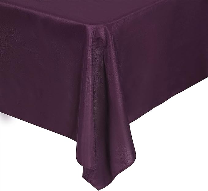 MDS Pack of 10 Rectangle Tablecloth 70 x 120 Inch Polyester Wrinkle Resistant Washable Polyester Table Cloth for Kitchen Dining Buffet Parties, Picnic, Events, Weddings and Restaurants - Wine - Image 2