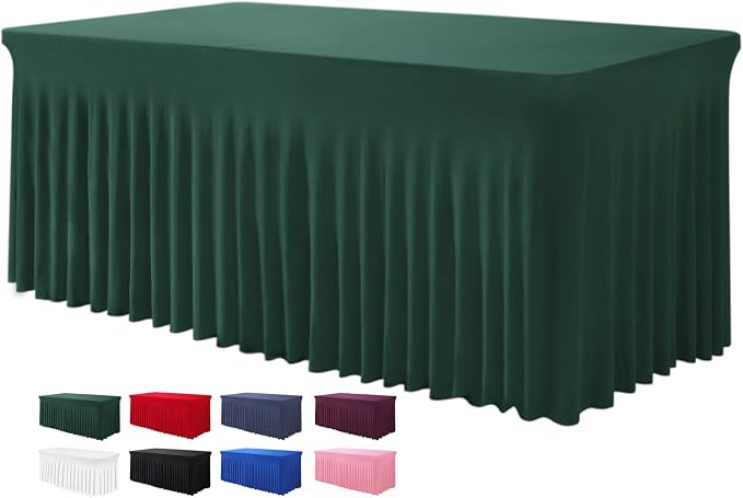 BDDC One-Piece Spandex Table Cloth Skirt for 6FT Rectangle Tables by BDDC