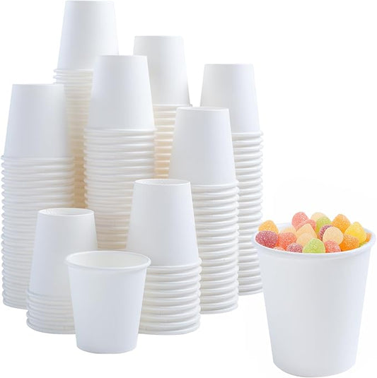 Lamosi 100 Pack 5 oz Paper Cups, Disposable Small Bathroom Cups 5oz | ldeal for Mouthwash Rinsing, Mini Espresso, Travel, Parties, Picnics, and Home Use by BuyNow