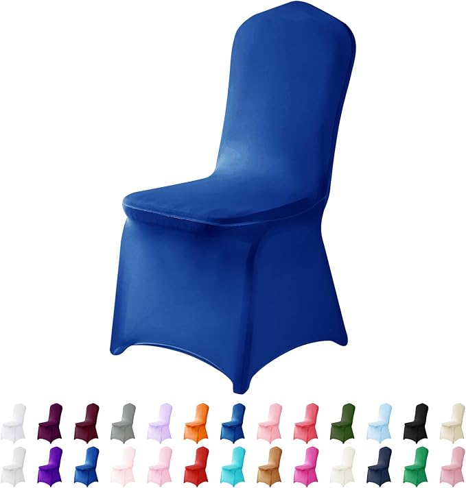 Spandex Chair Covers, 25PCS, Removable Washable Protector for Living Room, Party, Banquet, Wedding, Hotel (Royal Blue) by AlGaiety