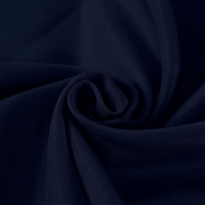 Fokitut 2 Pack Waterproof Round Tablecloth, 132 Inch, Stain Resistant and Wrinkle Polyester Table Cloth, Fabric Table Cover for Kitchen Dining, Wedding, Party, Holiday Dinner-Navy - Image 4