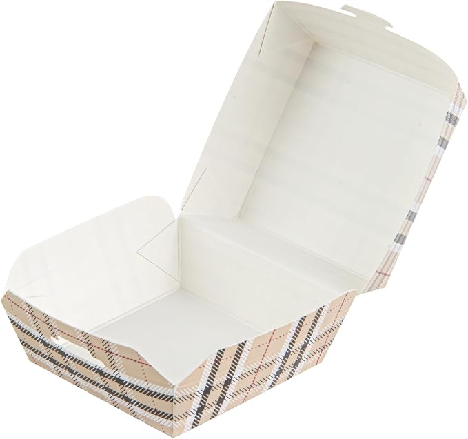 Restaurantware Paper Plaid Mini Burger Box, 2.8 x 2 In, 100 Pack - Image 15