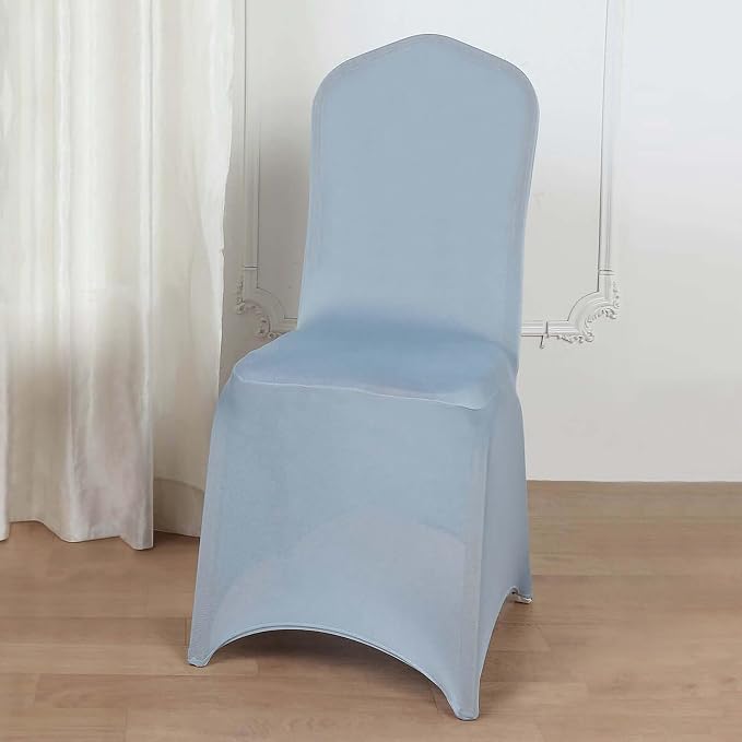 Efavormart 20 PCS Dusty Blue Stretchy Spandex Fitted Banquet Chair Covers for Party Dining Chairs Wedding Banquet Outdoor Event Catering Slip Covers - Image 7