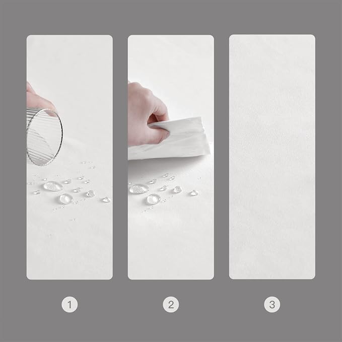 BALCONY & FALCON Rectangle Table Cloth Waterproof White 70"x55" | Rectangular Washable Wrinkle Resistant Table Cloth Linen Fabric Tablecloths for Dining Party Kitchen Wedding and Outdoor Use - Image 3