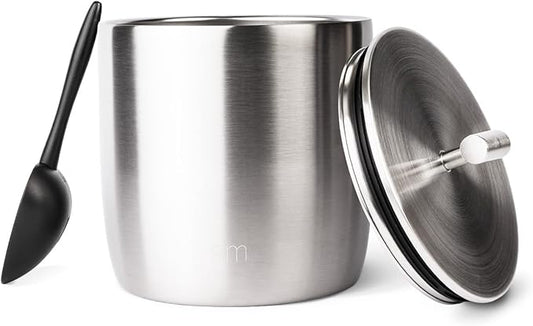Simple Modern Vacuum Insulated Ice Bucket with Lid and Scoop | For Cocktail, Champagne, Wine, Beer, & Hosting | Stainless Steel 100oz Capacity for Large Parties | Rocks Collection | Simple Stainless