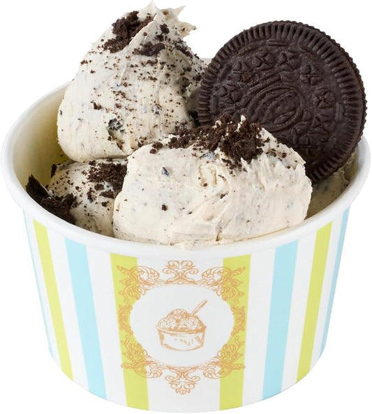 Restaurantware Ice Cream Cups 50 Pack of 8 oz Leak-Resistant Disposable Dessert Bowl Frozen Yogurt Cup Round Paper Container For Cold And Hot Desserts by Restaurantware
