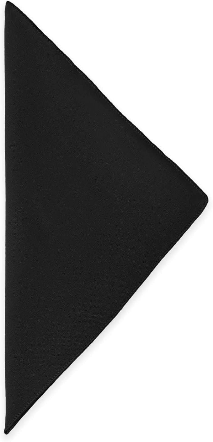 Ultimate Textile 17x17-Inch Cotton-Feel Cloth Napkins, Black, Set of 120 | Bulk Case of 10 Dozen, Square, 100% Spun Polyester Fabric, MJS-Spun Construction, Cotton-Like Hand, Machine Washable - Image 2