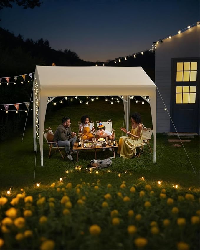 GarveeLife 7 x 7 ft Canopy Tent Commercial, Outdoor Canopy with Waterproof Oxford Fabric, Outdoor Party Tent Ideal for Party, Market, Wedding, Camping, BBQ, Outdoor Event
