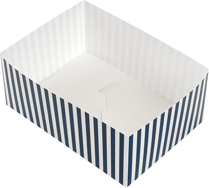 Restaurantware Bio Tek 8.4 x 6.1 x 3.5 Inch Burger Trays 100 Disposable Paper Food Trays - Sustainable Sturdy Blue And White Paper Movie Snack Trays For Meals Snacks And Baked Goods - Image 8
