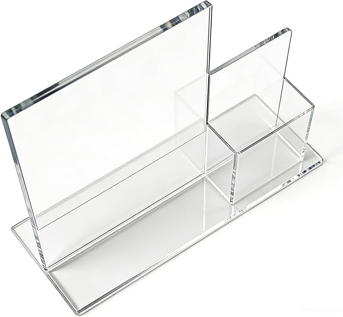 20 Pieces 8.5X11" Letter Size Promotional Sign Holder 4" Tri-fold Flyer Brochure Combo Counter Top Display Clear Acrylic Picture Frame Marketing Promotional Station 15884-NPF - Image 9