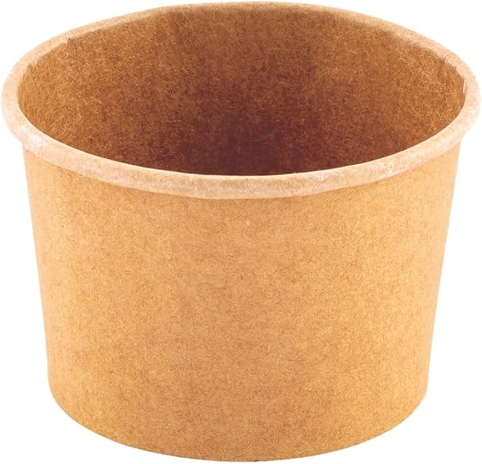Coppetta 4 Ounce Dessert Cups, 50 Disposable Ice Cream Cups - Lids Sold Separately, Heavy-Duty, Kraft Paper Frozen Yogurt Bowls, For Hot And Cold Foods, Perfect For Gelato Or Mousse - Restaurantware - Image 2