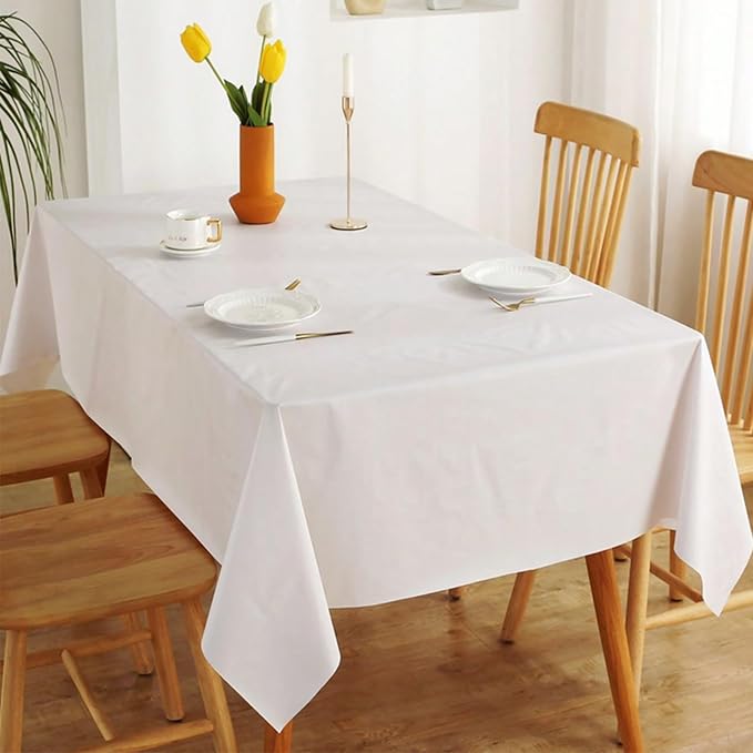6 Pack White Table Cloth Rectangle 60x102inch Table Cloths for 6 Foot | Winkle Resistant,Washable and Reusable TableCloths for 6 Foot Rectangle Table,Table Cover for Party,Wedding,Buffet - Image 7
