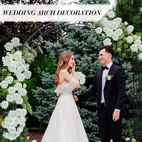 Yunsailing 100 Pcs Artificial Hydrangea Flowers Hydrangea Flower Heads with Stems Silk Faux Hydrangea Flowers for Wedding Centerpiece Fake Bouquet Home Indoor Garden Party Decoration (White) - Image 4