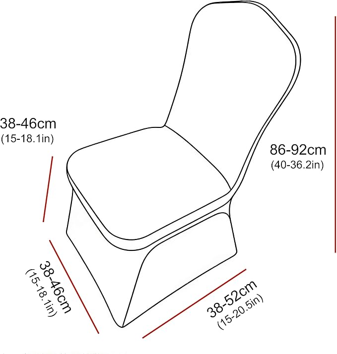 30 80 100Pieces White Wedding Chair Covers Stretch Polyester Spandex for Wedding Party Banquet Seat Covers (Orange, 60PCS) - Image 8