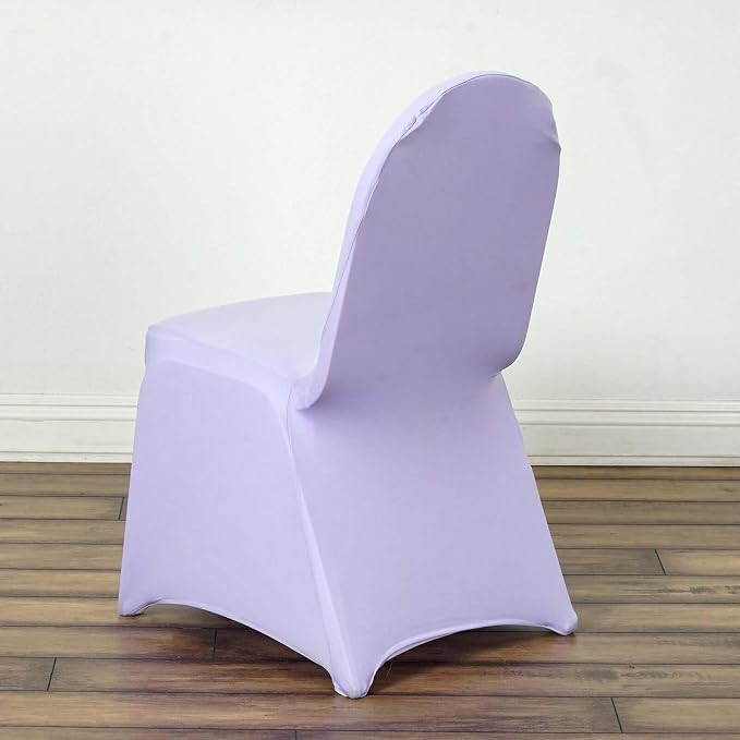 Efavormart 20 PCS Lavender Premium Spandex Stretch Banquet Chair Covers for Dining Chairs Party Wedding Outdoor Events Slip Covers W/Foot Pockets Washable - Image 3
