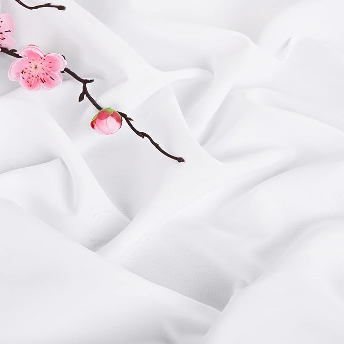 fani 10 Packs White Round Tablecloth - 120 Inch, Polyester | Table Cloth for Round Tables, Washable Fabric, TableCovers for Wedding, Party, Banquet, Dining Tables, Camping - Image 3