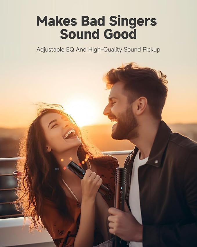 Professional Karaoke Machine for Adults, PA System, 300W Speaker with Built-in Screen with Lyrics Display with Self-Charging 2 Micphones，Support WiFi AUX HDMI for TV Projector