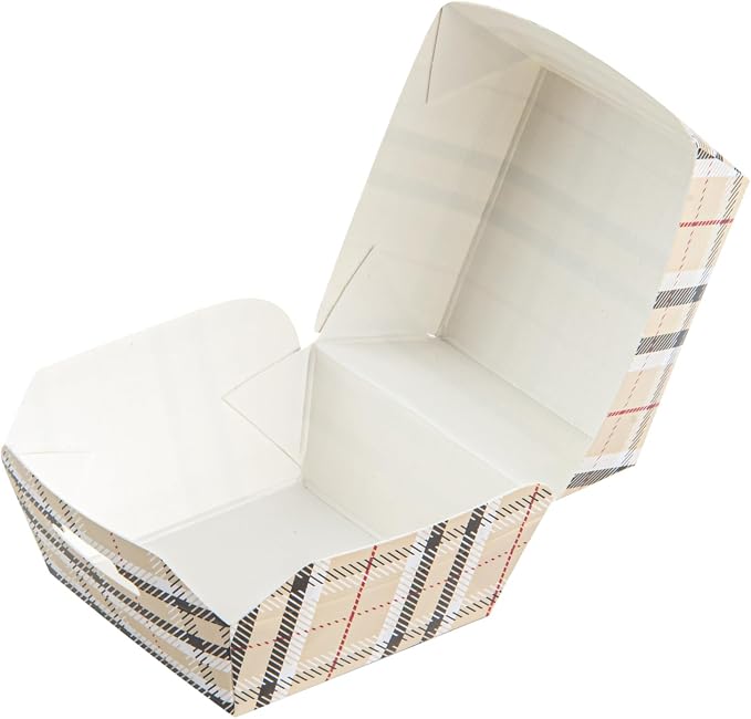 Restaurantware Paper Plaid Slider Box, 2.5 x 2 In, 100 Pack - Image 15