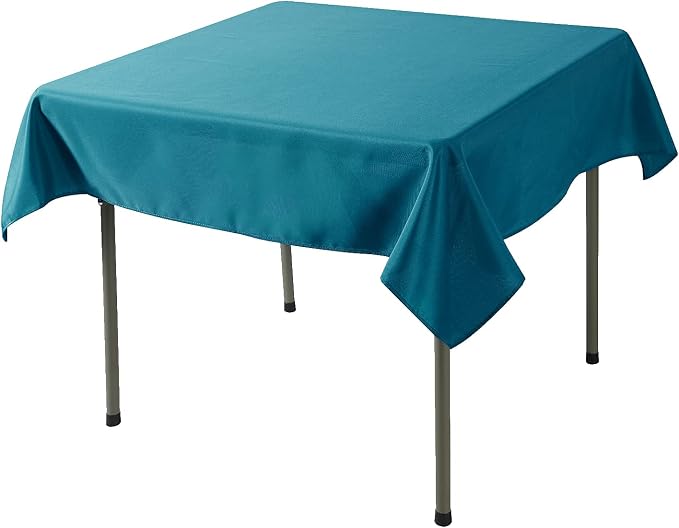 Cupuamon Square Tablecloth 70x70 inch Washable Polyester Fabric Table Cloth for Wedding Party Dining Banquet Decoration（70x70,Caribbean Blue） - Image 2