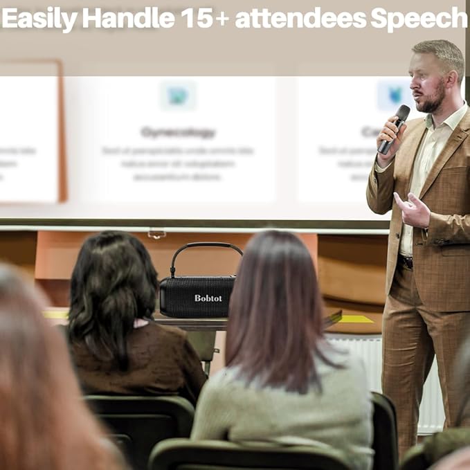 Portable Karaoke Machine, Speaker with Microphone, Three Echo Levels, Indoor and Outdoor Modes, Deep Bass, IPX6, BT 5.3, Supports AUX, TF, USB