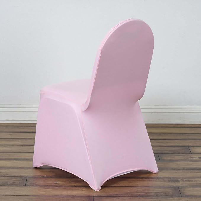 Efavormart 20 PCS Pink Premium Spandex Stretch Banquet Chair Covers for Dining Chairs Party Wedding Outdoor Events Slip Covers W/Foot Pockets Washable - Image 3