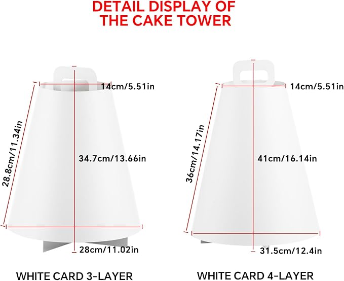 4-Tier Cupcake Stand, 5 Set Cardboard Cupcake Tower with Paper Cover, Dessert Cup Cake Stand Tower for Birthday Wedding Party Decoration,Afternoon Tea Stand, Cupcake Tier Stand - Image 3