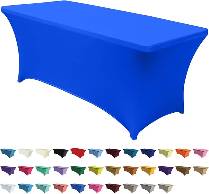 ABCCANOPY 6FT Spandex Table Cover, Stretch Fitted Tablecloth, Royal Blue by ABCCANOPY