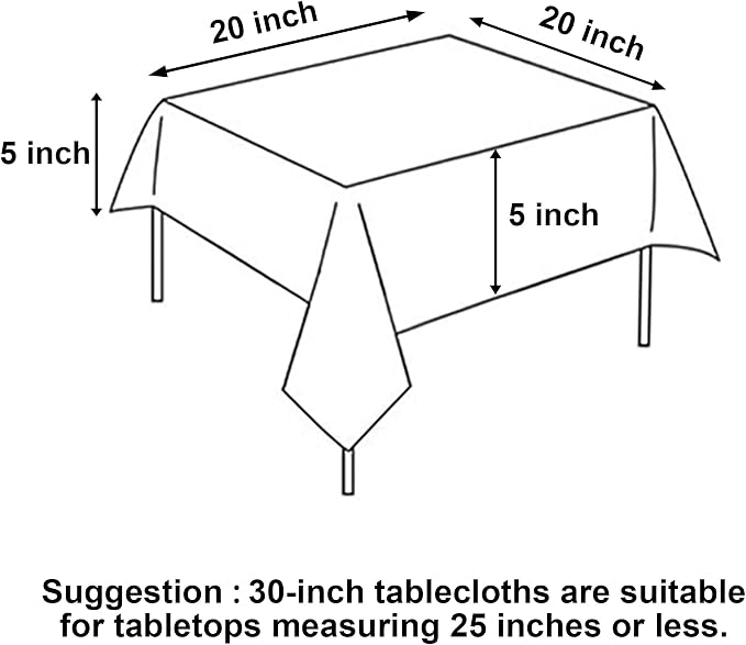 Hiasan 2 Pieces Square Tablecloth, 30 x 30 Inch, Grey | Waterproof, Spillproof, Washable Polyester Table Cloth for Dining Room/Party/Wedding/Restaurant/Outdoor Picnic - Image 5