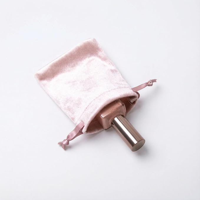 QIANF 12pcs Rose Pink Velvet Drawstring Bags 3x4 inches Glossy Small Velvet Cloth Gift Bags Jewelry Pouches for Storage Wedding Party Favor Christmas (Pack of 2) - Image 4