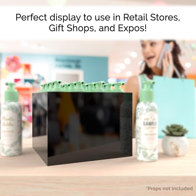 4 Pack 12" x 12" x 9" Acrylic Display Box with One Open Side No Lids Versatile Glossy Black Retail Product Riser or Merchandise Storage Bin by Marketing Holders - Image 2