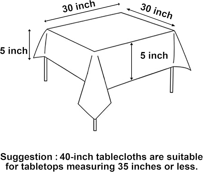 Hiasan 2 Pieces Square Tablecloth, 40 x 40 Inch, Grey | Waterproof, Spillproof, Washable Polyester Table Cloth for Dining Room/Party/Wedding/Restaurant/Outdoor Picnic - Image 5