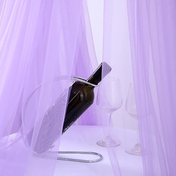 Lavender Tulle Backdrop Curtains for Parties Baby Shower Birthday Wedding 10ft X 10ft Sheer Backdrop Curtains for Butterfly Elephant Memaid Photoshoot Decorations 2 Panels 5ft x 10ft - Image 6