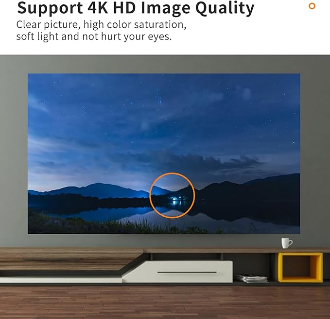 Projector Screen, 3D/4K/1080p HD Portable Projector Screen Outdoor Projector Screen for Movies, Games, Sports Games, Photos, Documents, Education (Diochecr9n2apsv0-3)